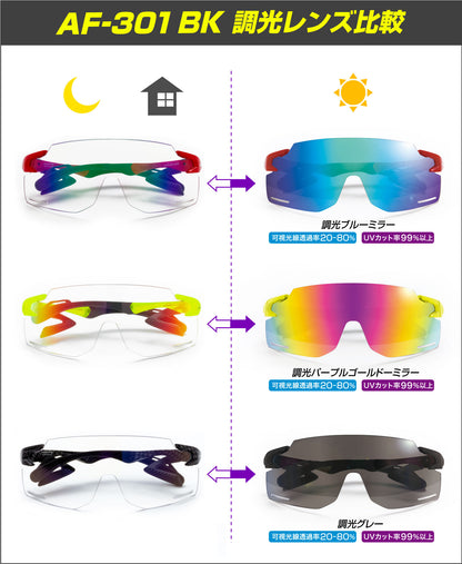 Spare Lens [AF-301BK C-6 photochromic Blue Mirror] Photochromic Blue Mirror Lens